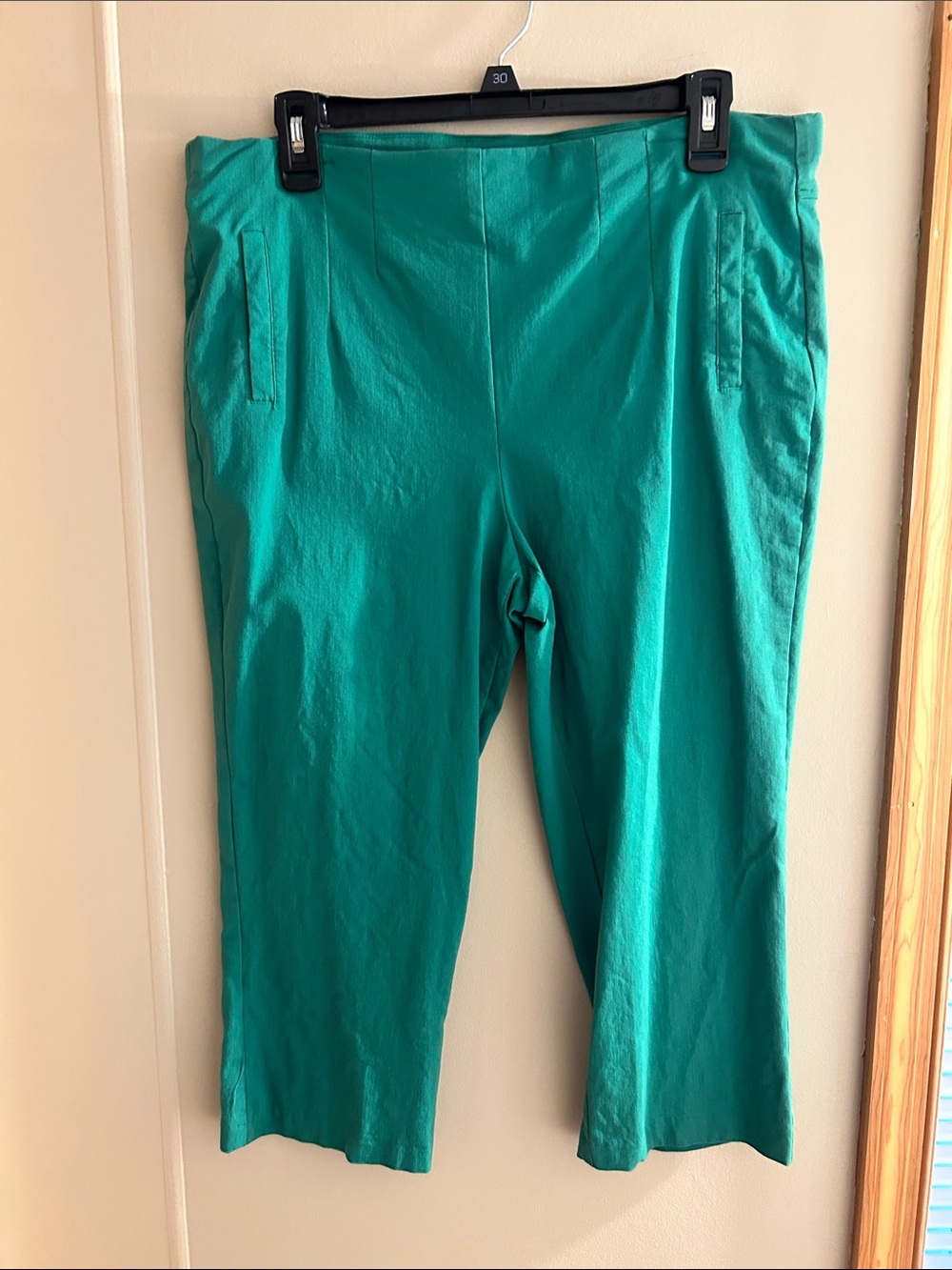Maurices Teal Cropped Straight-Leg Pants